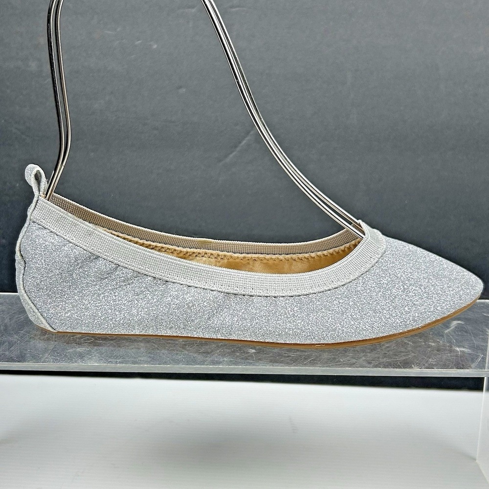 Yosi Samra Girls Size 3Y 3 Silver Glitter Ballet Flat NEW VERY SPARKLY SERENA - Picture 3 of 13